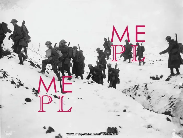 : Soldiers in snow in 1917 : Soldiers in snow in 1917