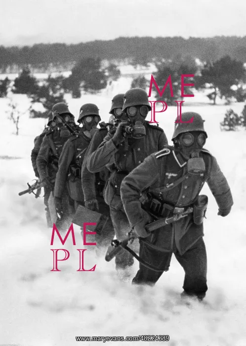 : Soldiers during a trail run, 1937 : Soldiers during a trail run, 1937