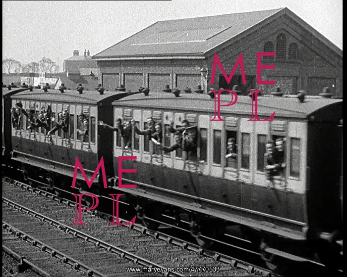 : Soldiers Waving From the Windows of a Train : Soldiers Waving From the Windows of a Train