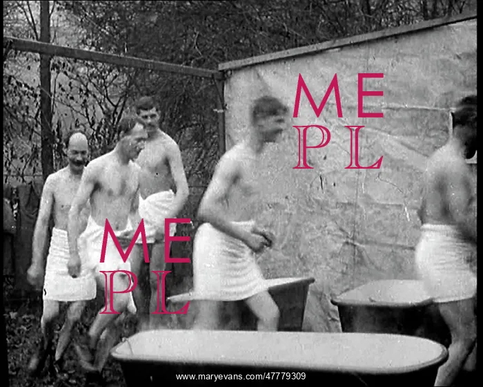: Soldiers Wearing Towels Heading For A Bath : Soldiers Wearing Towels Heading For A Bath