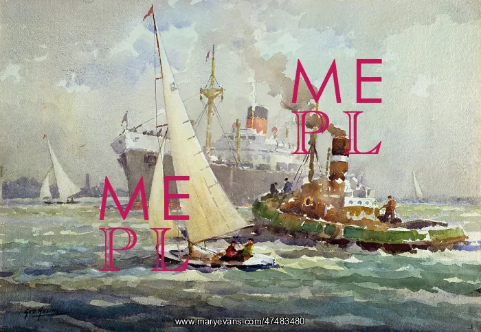 : In the Solent ' liner, tug and dinghy : In the Solent ' liner, tug and dinghy