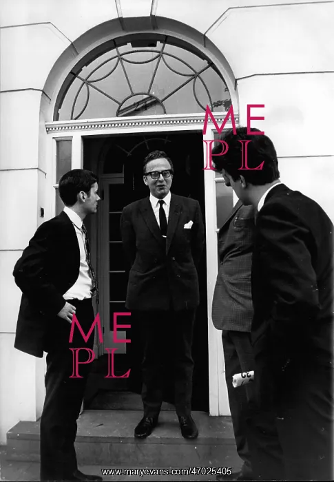 : Solicitor outside home of Brian Epstein, Belgravia, London : Solicitor outside home of Brian Epstein, Belgravia, London