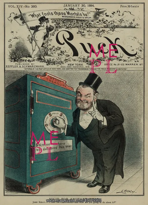 : SOLID FOR ANOTHER YEAR, 1884 cartoon of John : SOLID FOR ANOTHER YEAR, 1884 cartoon of John