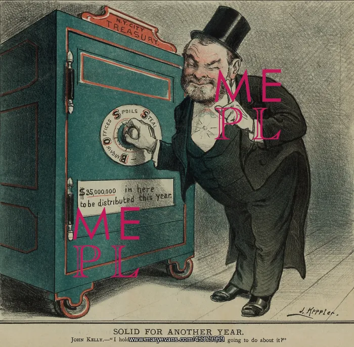 : SOLID FOR ANOTHER YEAR, 1884 cartoon of John : SOLID FOR ANOTHER YEAR, 1884 cartoon of John