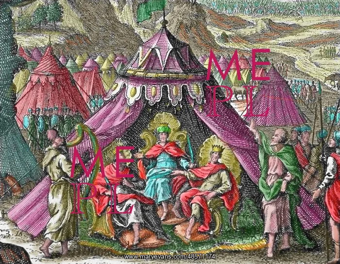 : Solomon. King of Israel. Engraving. Colored : Solomon. King of Israel. Engraving. Colored