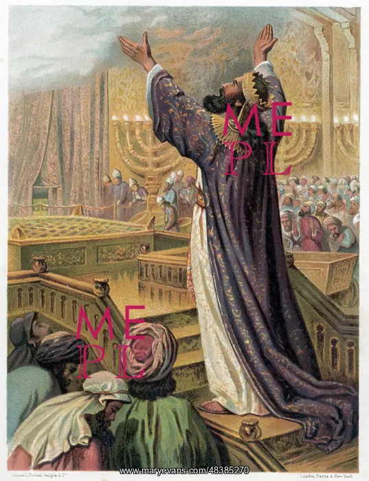 : Solomon's prayer at the consecration of the Temple : Solomon's prayer at the consecration of the Temple
