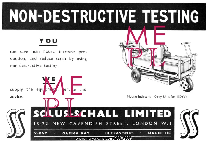  : Solus-Schall Industrial Radiography. NDT X-Rays Gamma Rays
