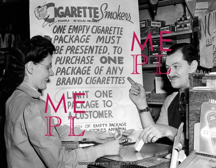 : Solution for the wartime cigarette shortage. ? : Solution for the wartime cigarette shortage. ?