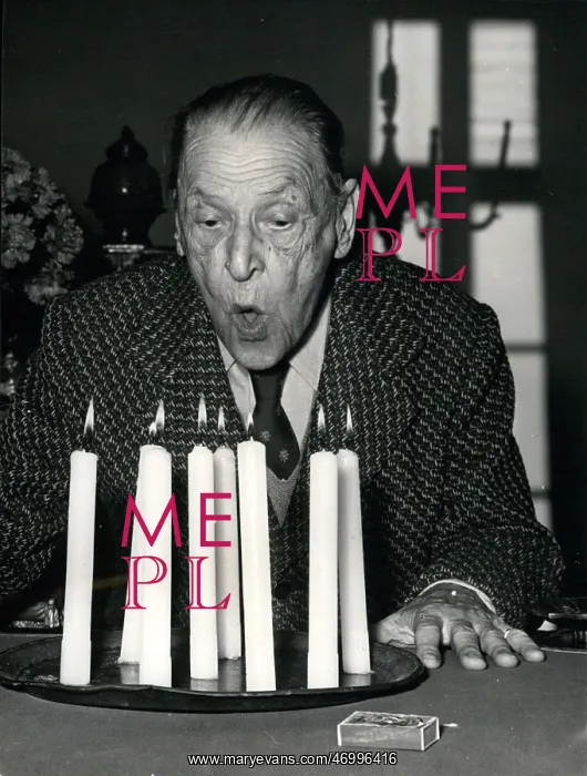 : Somerset Maugham, English writer, 88th birthday, France : Somerset Maugham, English writer, 88th birthday, France