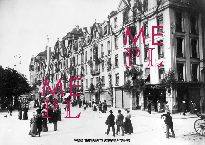 : Sonnenstrasse in Munich, 1906 : Sonnenstrasse in Munich, 1906