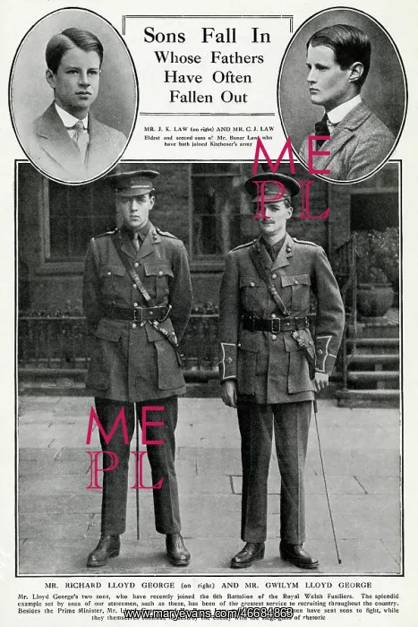 : Sons of famous fathers, WW1 : Sons of famous fathers, WW1