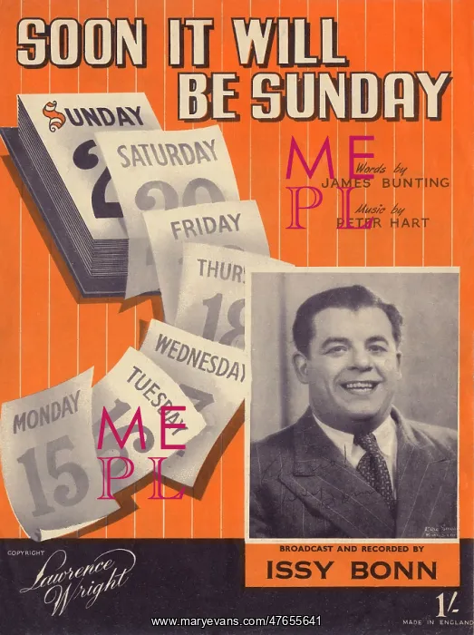 : Soon it will be Sunday - Music Sheet Cover : Soon it will be Sunday - Music Sheet Cover