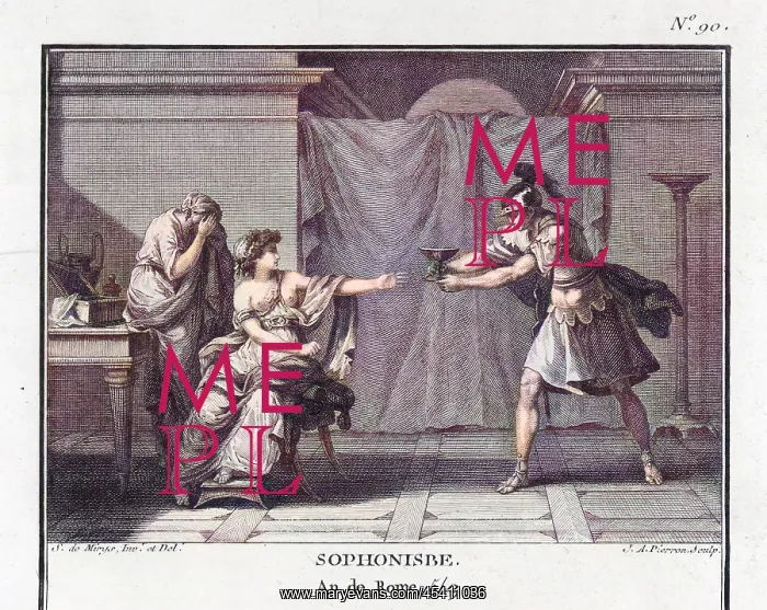 : Sophonisba taking poison to avoid humiliation by Rome : Sophonisba taking poison to avoid humiliation by Rome