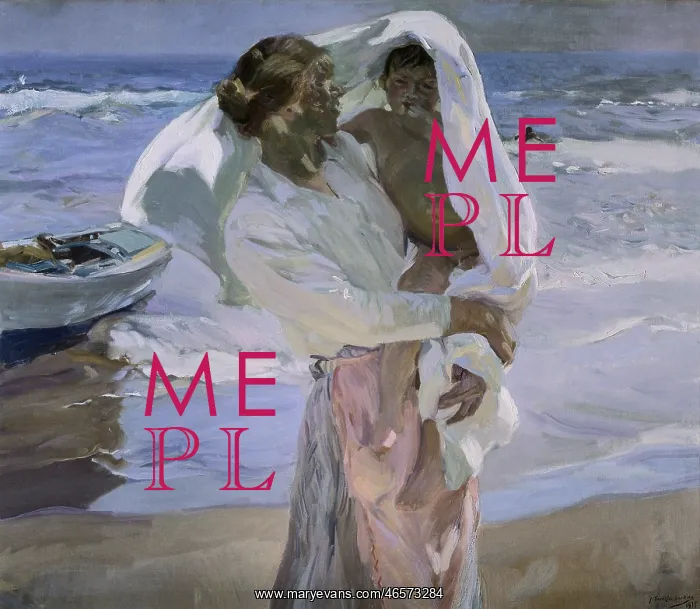 : SOROLLA, Joaquin (1863-1923). After the Bath : SOROLLA, Joaquin (1863-1923). After the Bath