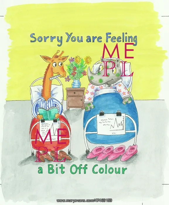 : Sorry You are Feeling a Bit Off Colour - sick Giraffe and h : Sorry You are Feeling a Bit Off Colour - sick Giraffe and h