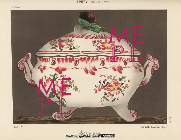 : Soup dish or soupiere with lid from Aprey : Soup dish or soupiere with lid from Aprey