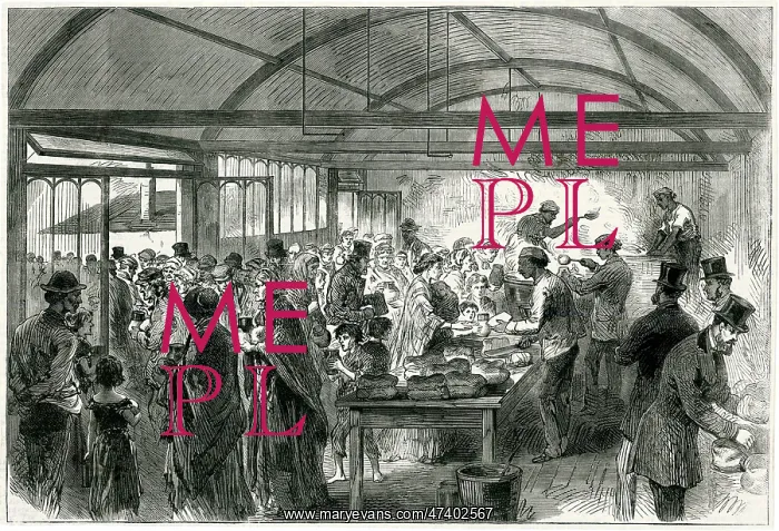 : Soup kitchen, Limehouse 1860 : Soup kitchen, Limehouse 1860