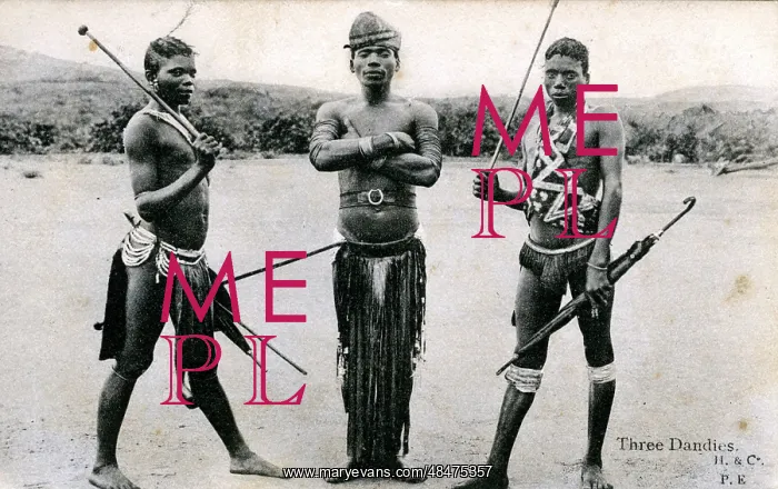 : South Africa - Natives posing with Umbrellas : South Africa - Natives posing with Umbrellas