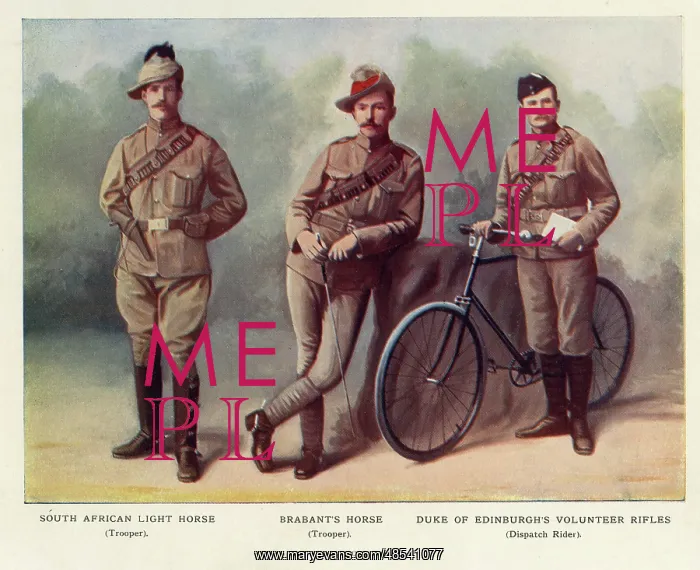 : Two South African Troopers and Dispatch Rider : Two South African Troopers and Dispatch Rider