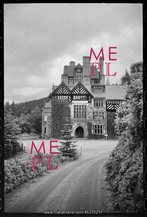 : South elevation, also the entrance front, of Cragside : South elevation, also the entrance front, of Cragside