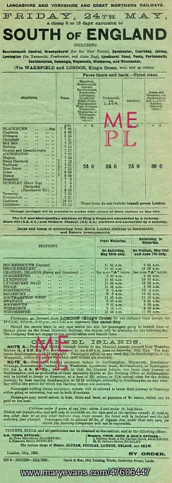 : South of England excursion flyer and timetable : South of England excursion flyer and timetable
