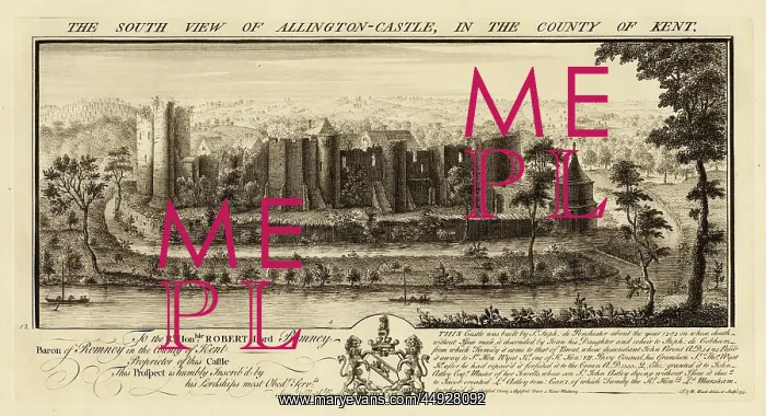  : The south view of Allington-Castle in the County of Kent