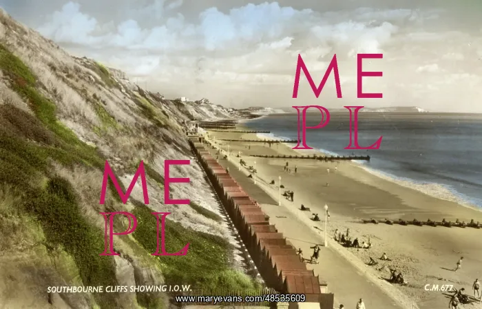  : Southbourne Cliffs showing Isle of Wight