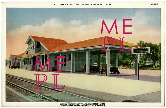 : Southern Pacific Railroad Depot, Colton, California, USA : Southern Pacific Railroad Depot, Colton, California, USA