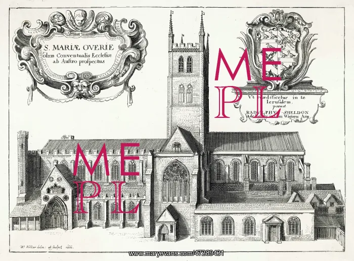 : SOUTHWARK CATHEDRAL 1661 : SOUTHWARK CATHEDRAL 1661