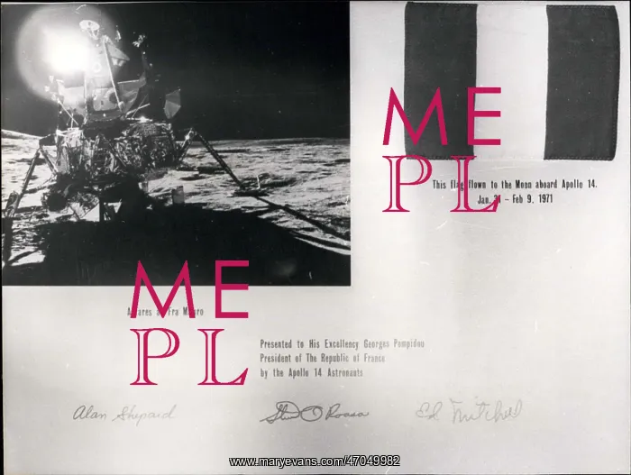 : Souvenirs of moon flight for President Pompidou : Souvenirs of moon flight for President Pompidou