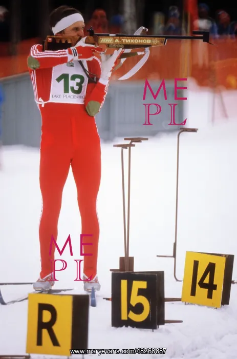: Soviet biathlete Alexander Tikhonov, 1980 : Soviet biathlete Alexander Tikhonov, 1980
