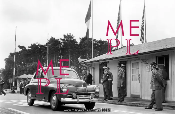 : Soviet car attending US troop transport to Berlin through So : Soviet car attending US troop transport to Berlin through So