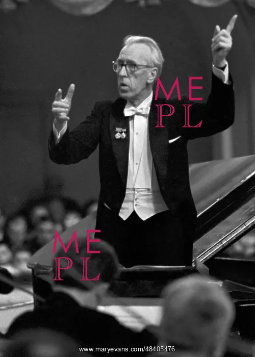 : Soviet composer Dmitry Kabalevsky conducting at : Soviet composer Dmitry Kabalevsky conducting at