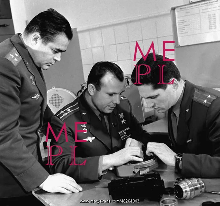  : Soviet cosmonauts. L-R: Andriyan Nikolaev, Andriyan
