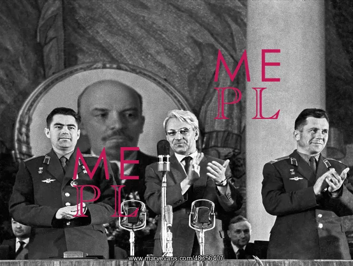 : Soviet cosmonauts at press-conference, 1962 : Soviet cosmonauts at press-conference, 1962