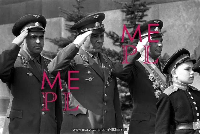 : Soviet cosmonauts on the Red Square : Soviet cosmonauts on the Red Square