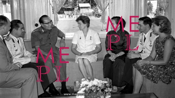 : Soviet cosmonauts visit Burma : Soviet cosmonauts visit Burma