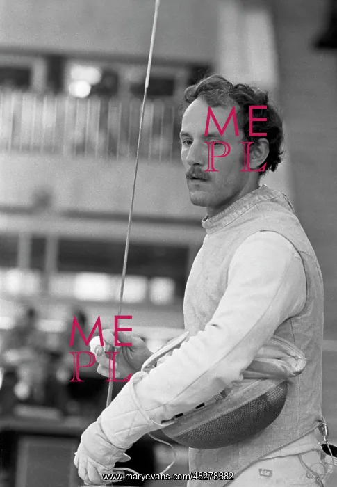 : Soviet fencer Alexander Romankov, 1980 : Soviet fencer Alexander Romankov, 1980
