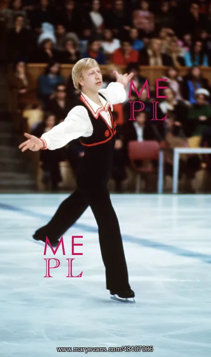 : Soviet figure skater Sergey Volkov, 1976 : Soviet figure skater Sergey Volkov, 1976
