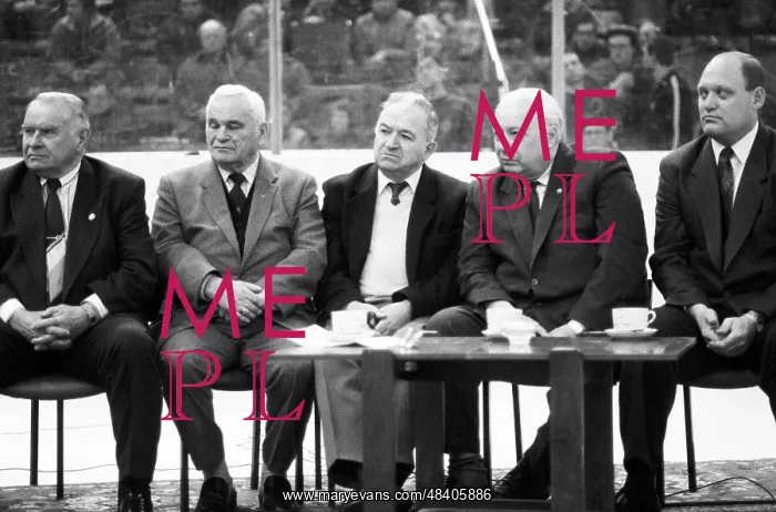 : Soviet football veterans Beskov, Nikolayev, Simonyan, 1996 : Soviet football veterans Beskov, Nikolayev, Simonyan, 1996