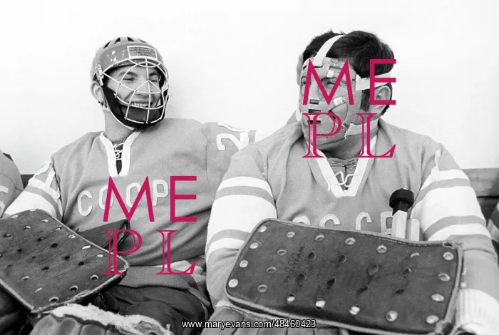: Soviet goaltenders Vladislav Tretiak and Viktor : Soviet goaltenders Vladislav Tretiak and Viktor