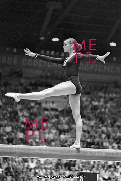 : Soviet gymnast Lyubov Burda, 1970 : Soviet gymnast Lyubov Burda, 1970