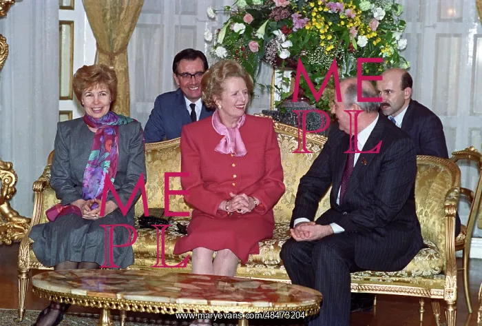 : Soviet leader Gorbachev and United Kingdom Prime : Soviet leader Gorbachev and United Kingdom Prime