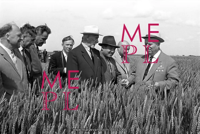 : Soviet leader N. Khrushchev visits Kazakh Soviet : Soviet leader N. Khrushchev visits Kazakh Soviet