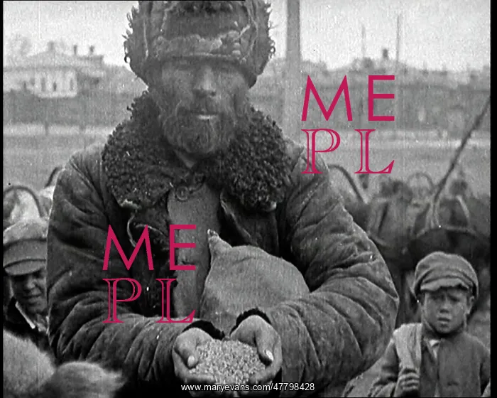  : Soviet Man Holding Grains In His Hands