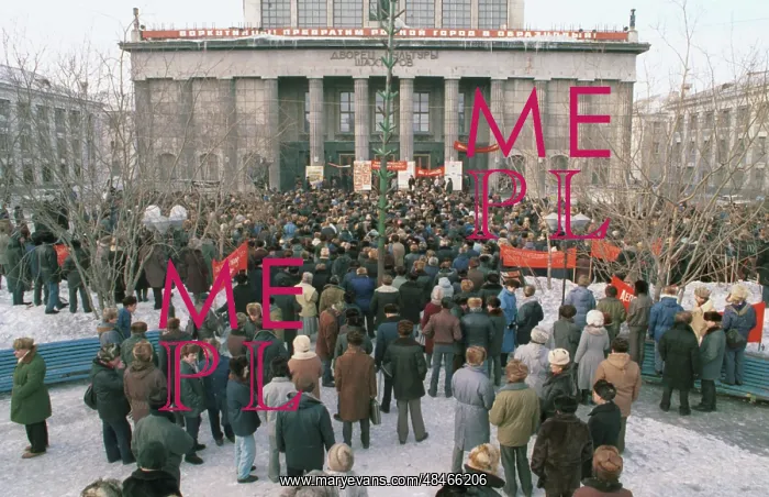 : Soviet miners protest in Vorkuta, 1991 : Soviet miners protest in Vorkuta, 1991