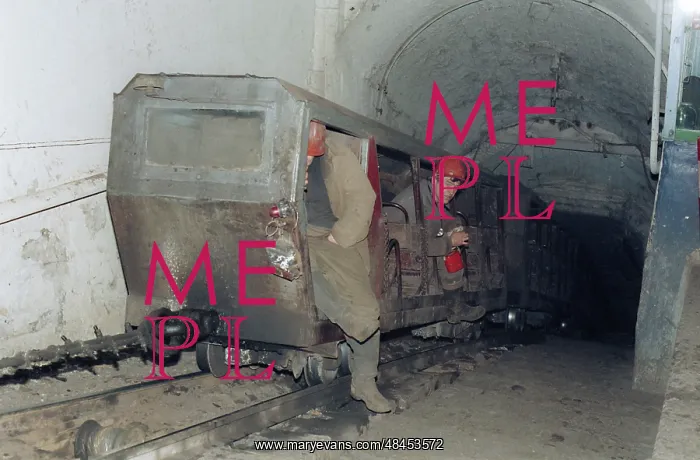 : Soviet mining shift descending, 1991 : Soviet mining shift descending, 1991