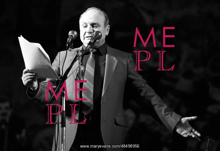 : Soviet satirist Mikhail Zhvanetsky at Arkady Raikin : Soviet satirist Mikhail Zhvanetsky at Arkady Raikin