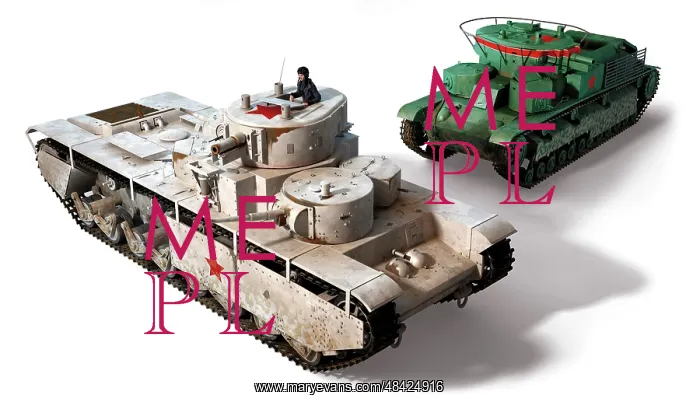 : Soviet T-28 and T-35 multi-turreted tanks used : Soviet T-28 and T-35 multi-turreted tanks used