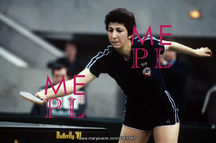 : Soviet table tennis player Narine Antonian at : Soviet table tennis player Narine Antonian at